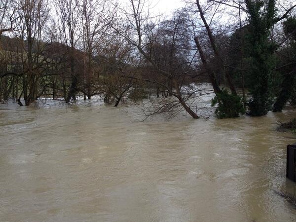 River Mole Flooded In Leatherhead